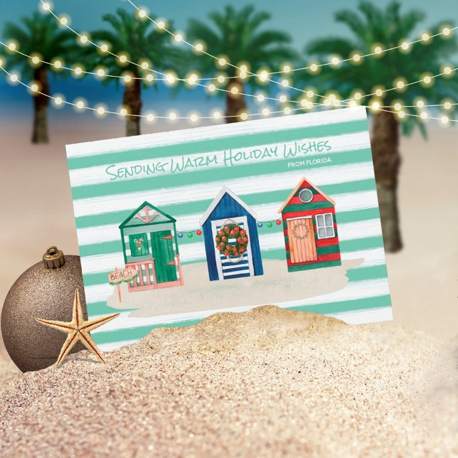 Green Stripes Beach Warm Wishes Beach Huts Holiday (Creator Uploaded)