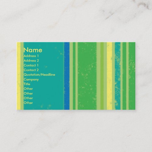 Green Stripes Business Card