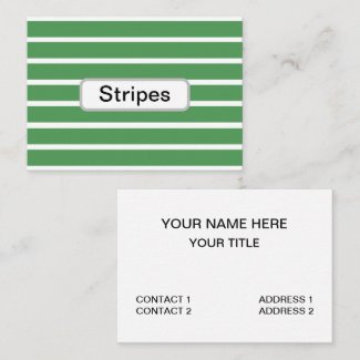 Green Stripes Business Card
