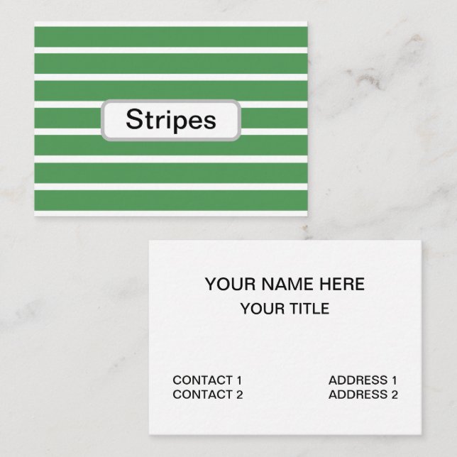 Green Stripes Business Card (Front/Back)