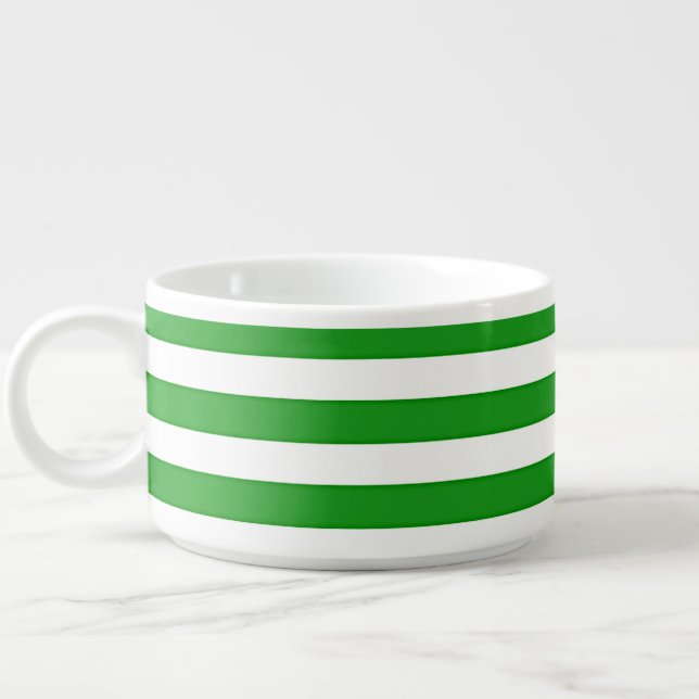 Green  Stripes Chili Soup Cereal  Bowl (Right)