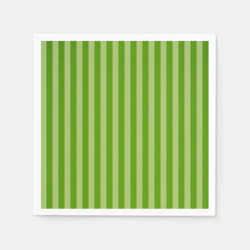 Green Stripes Christmas Napkins