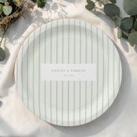Green Stripes Classic Summer Wedding