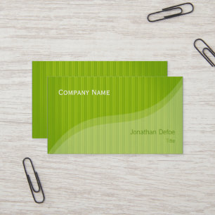 Green Stripes   Classy Elegant Professional Business Card