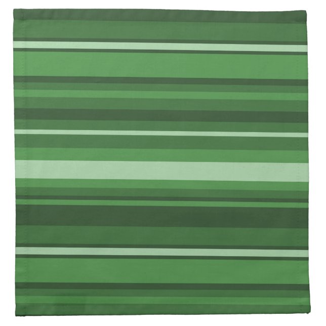 Green stripes cloth napkin (Front)