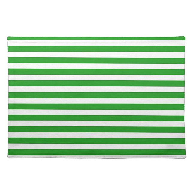 Green  Stripes  Cloth Placemat (Front)