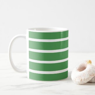Green Stripes Coffee Mug
