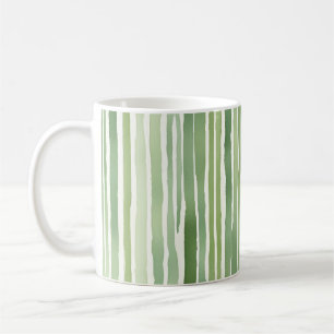 Green Stripes Coffee Mug