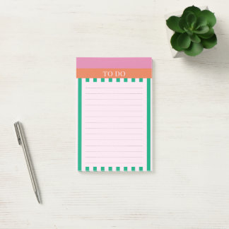 Green Stripes Colorful Diary Journal Notebook Post-it Notes