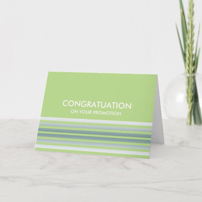 Green Stripes Congratulation Card (Front)