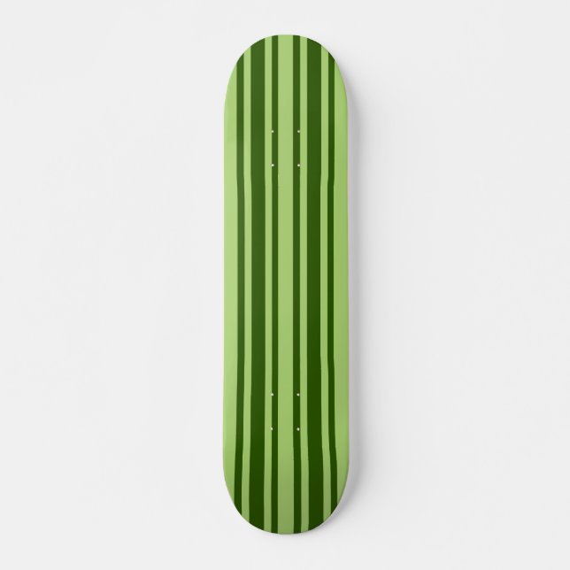 Green Stripes custom skateboard Deck (Front)