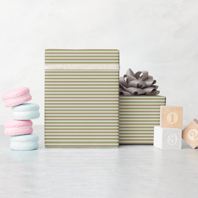  Green Stripes Elegant Modern & Cute Birthday Gift Wrapping Paper (Baby Shower)
