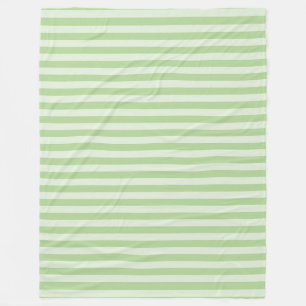 Green Stripes Fleece Blanket