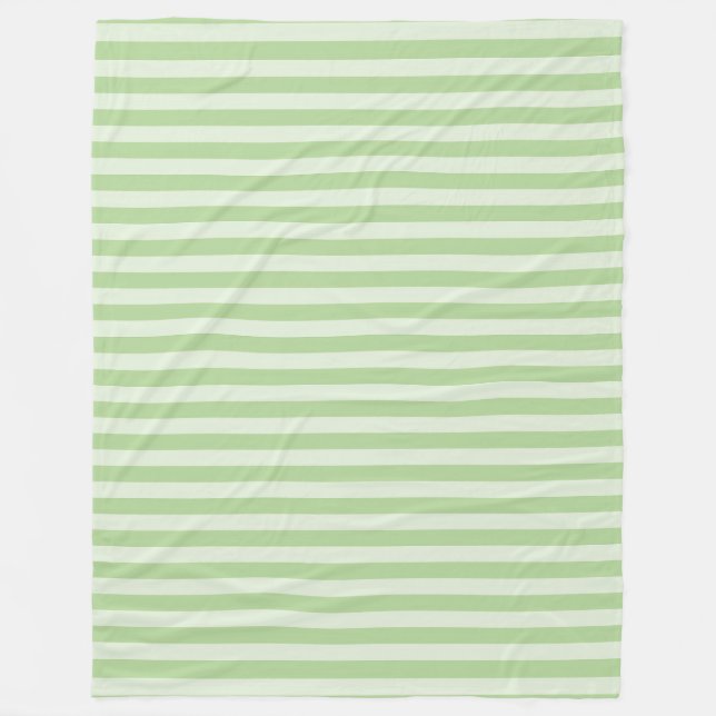 Green Stripes Fleece Blanket (Front)