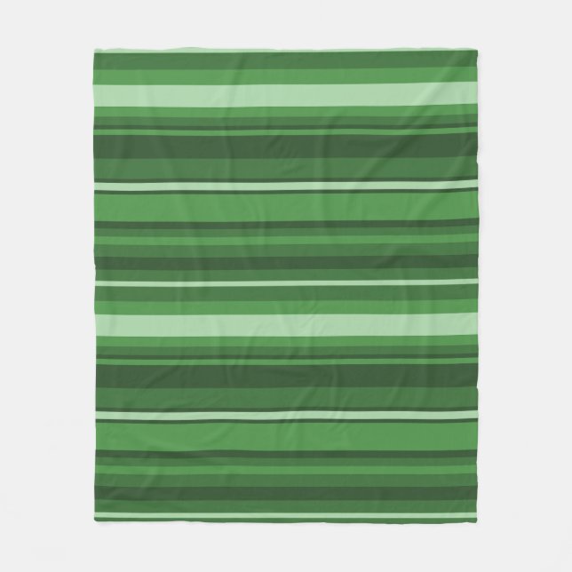 Green stripes fleece blanket (Front)