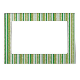Green Stripes Glitter Magnetic Frame