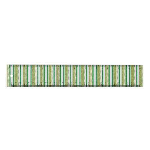 Green Stripes Glitter Ruler