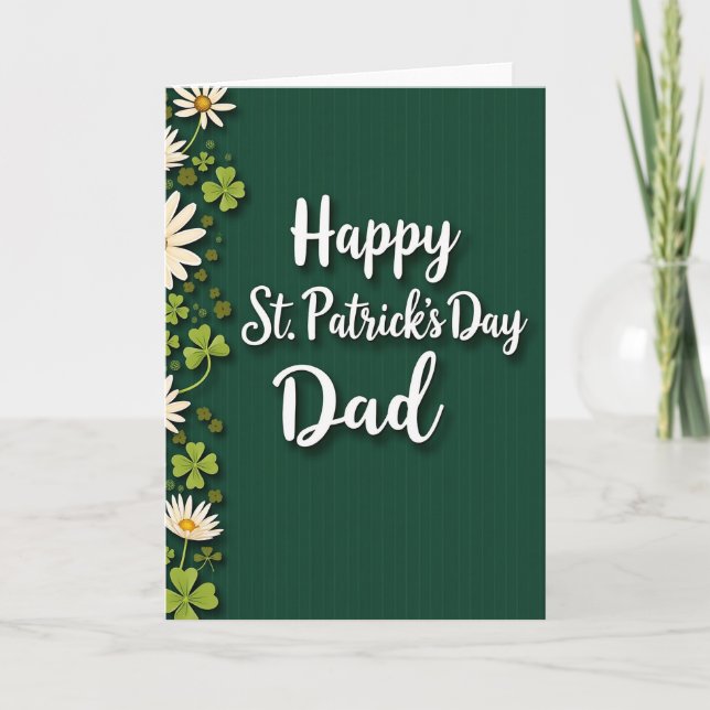 Green Stripes Happy St Patricks Card (Front)