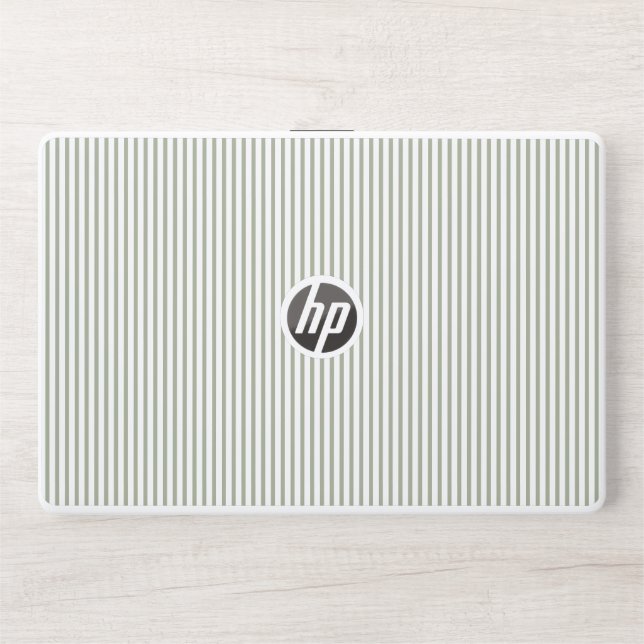 Green stripes HP laptop skin (Front)