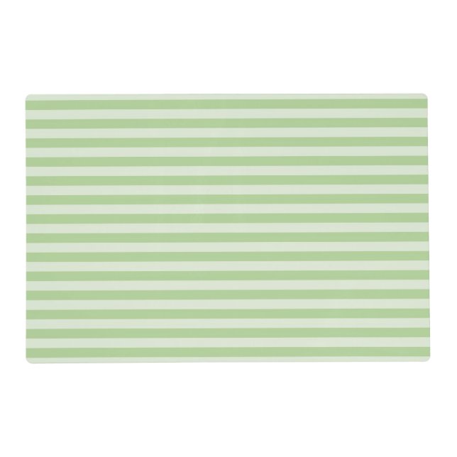 Green Stripes Laminated Placemat (Front)