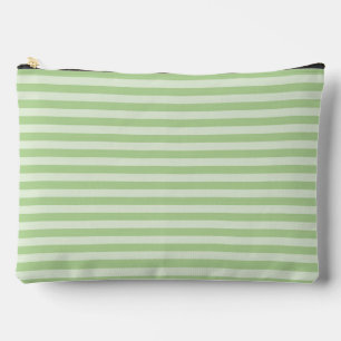 Green Stripes Large Accessory Pouch