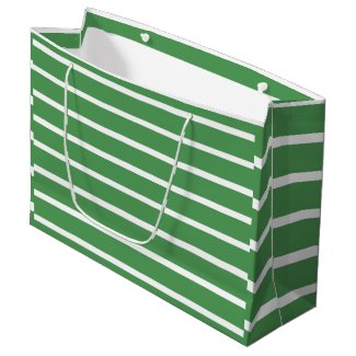 Green Stripes Large Gift Bag