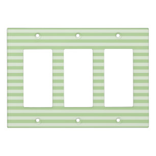 Green Stripes Light Switch Cover