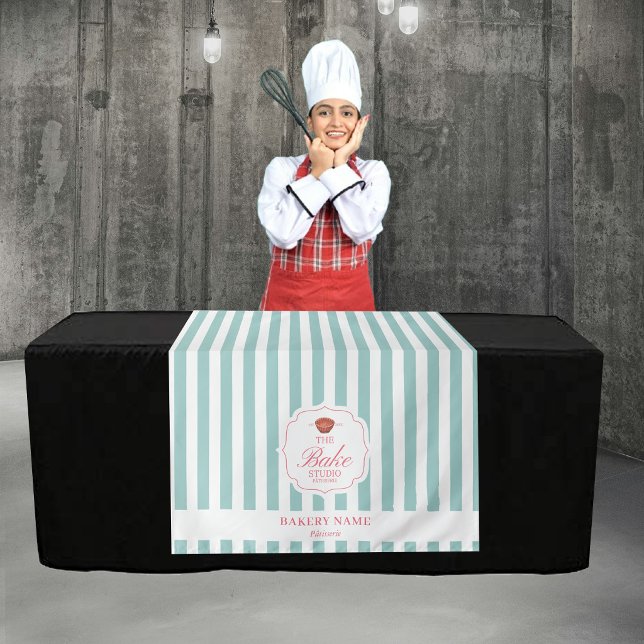 Green Stripes Logo Table Pop Up Shop Vendor Runner Tapestry (Green Stripes Logo Table Pop Up Shop Vendor Runner Tapestry)