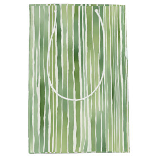 Green Stripes Medium Gift Bag