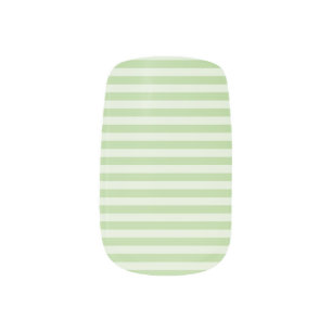 Green Stripes Minx Nail Art