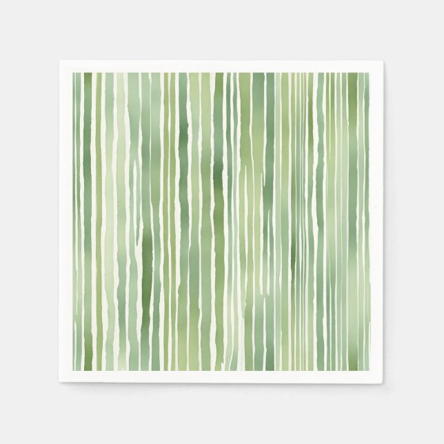 Green Stripes  Napkins (Front)