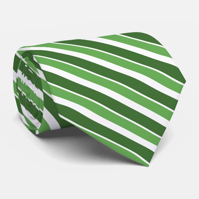 Green Stripes Neck Tie (Rolled)