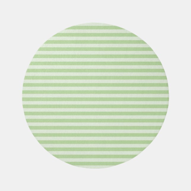 Green Stripes Outdoor Rug (Front)