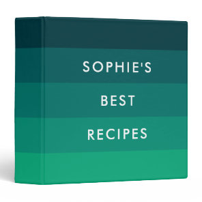 Green stripes palette 3 ring binder