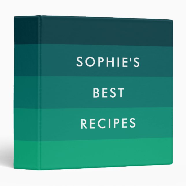 Green stripes palette 3 ring binder (Front/Spine)