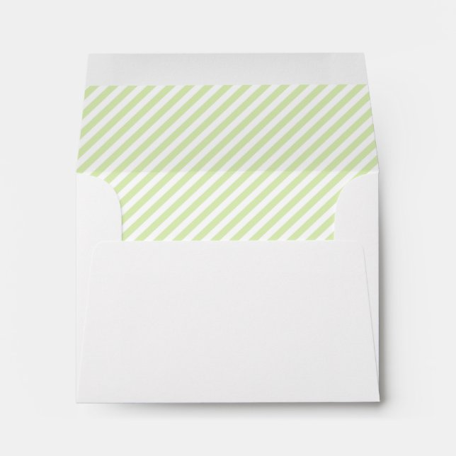 Green Stripes Pattern Envelope (Back (Bottom))