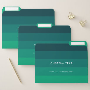 Green stripes pattern file folder