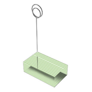 Green Stripes Place Card Holder