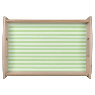 Green Stripes Serving Tray
