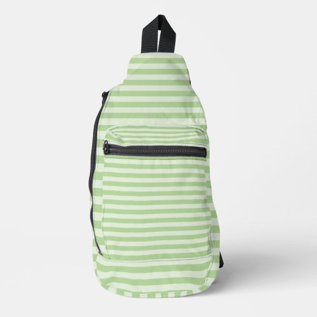 Green Stripes Sling Bag (Front)