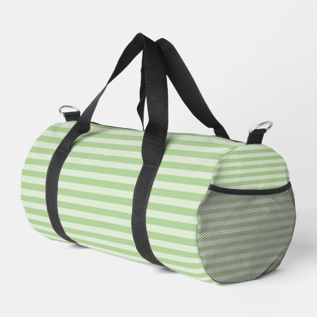 Green Stripes Small Duffle Bag (Right Corner)