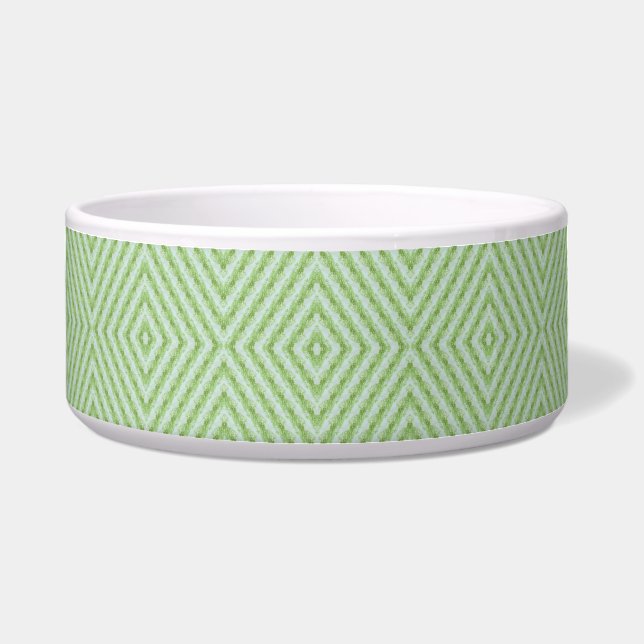 Green Stripes Squash Pattern Bowl (Front)
