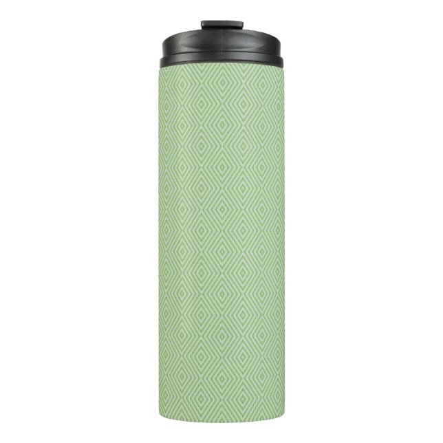 Green Stripes Squash Pattern Thermal Tumbler (Front)