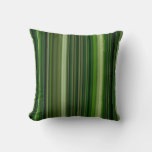 Green Stripes Throw Pillow at Zazzle