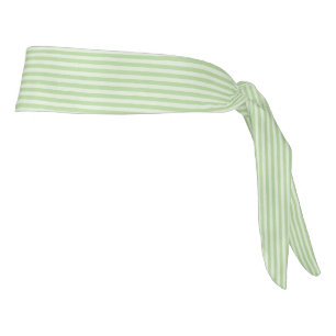 Green Stripes Tie Headband