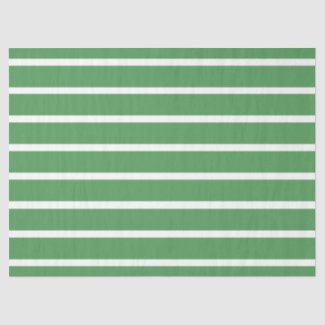 Green Stripes Tissue Paper