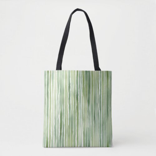 Green Stripes  Tote Bag
