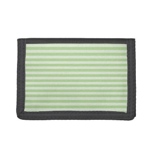 Green Stripes Tri-fold Wallet
