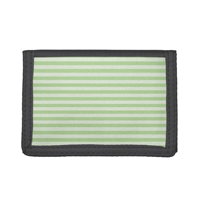 Green Stripes Tri-fold Wallet (Front)