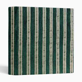 Green stripes upholstery fabric 3 ring binder